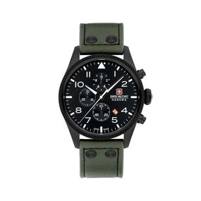 Reloj Swiss Military Hanowa Thunderbolt Chrono para hombre de cuero verde