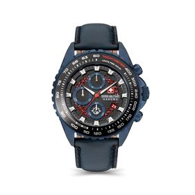 Reloj Swiss Military Hanowa Iguana para hombre de cuero azul