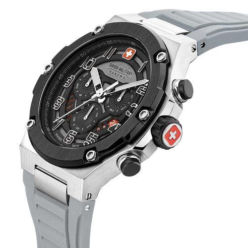 Reloj Swiss Military Hanowa Mission XFOR 01 para hombre de silicona gris