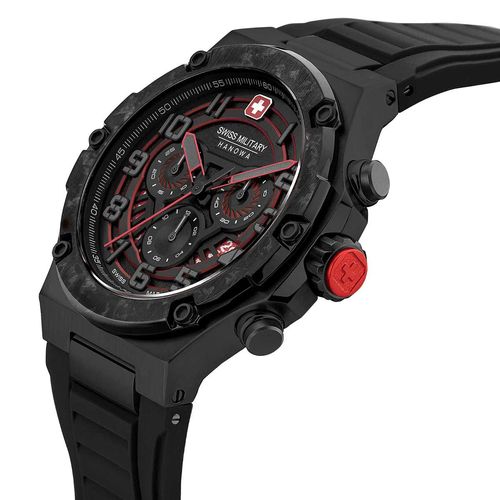 Reloj Swiss Military Hanowa Mission XFOR 01 para hombre de silicona negro