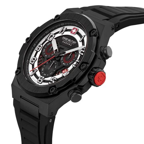 Reloj Swiss Military Hanowa Mission XFOR 01 para hombre de silicona negro