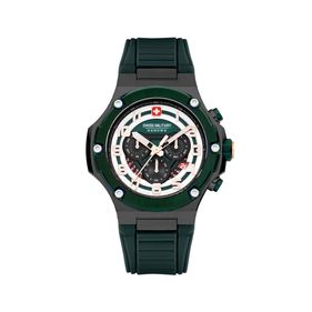 Reloj Swiss Military Hanowa Mission XFOR 01 para hombre de silicona verde