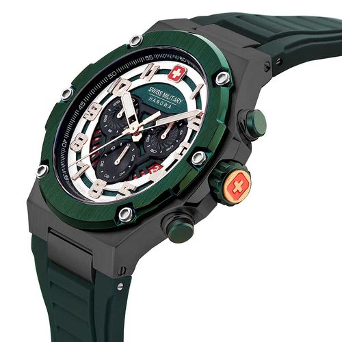 Reloj Swiss Military Hanowa Mission XFOR 01 para hombre de silicona verde