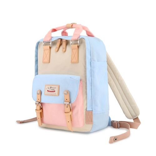 Mochila Nobutaki Daily Celeste Rosa Blanco