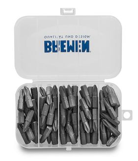 Puntas Bremen para Atornillador 100 unidades Phillips - Encastre 1/4"