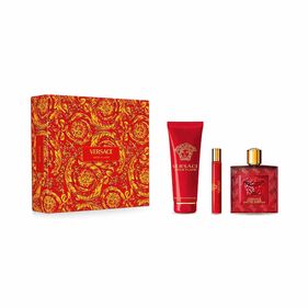 Set Fragancia Versace Eros Flame EDP 100ml + SG 150AML + TS 10ml