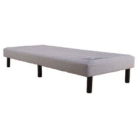 Base Sommier de 1 Plaza y Media (90x190 cm) Gris Claro