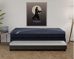 Sommier Diván Tango Black 1 Plaza y Media (90x190 cm) de Espuma