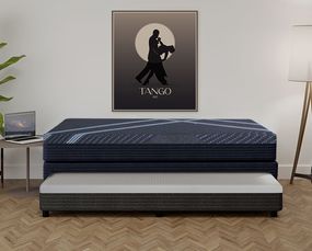 Sommier Diván Tango Black 1 Plaza y Media (90x190 cm) de Espuma