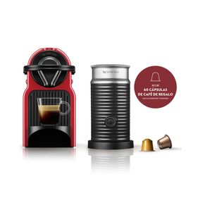 Cafetera Nespresso Inissia Roja + Aeroccino