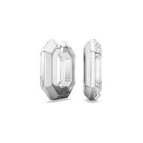 Pendientes de aro Swarovski Lucent Forma octagonal Pequeños Blancos