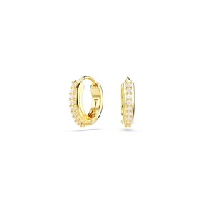 Pendientes de aro Swarovski Matrix Talla redonda Blancos con Baño tono oro