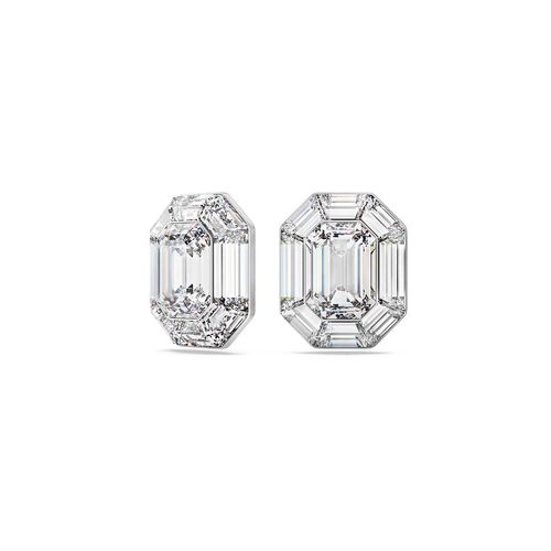 Pendientes de clip Swarovski Lucent Talla octogonal Blancos