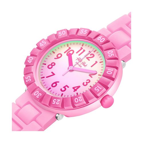 Reloj Flik Flak Pink Splash para niños de silicona ZFCSP125