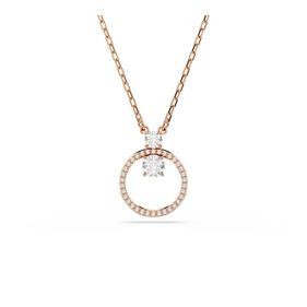 Colgante Swarovski Constella Pavé Talla redonda Blanco con Recubrimiento Baño Tono oro rosa