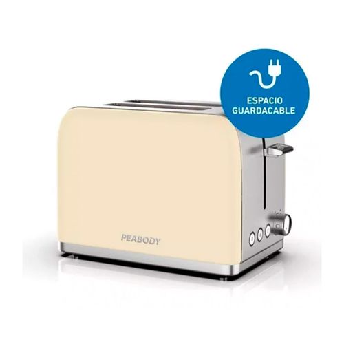 Tostadora Peabody PE-T387I 2 Ranuras 6 Niveles Marfil