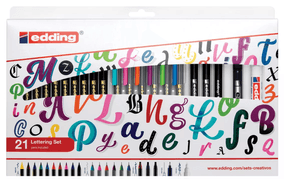Set de marcadores para papel edding Lettering 21 Unidades