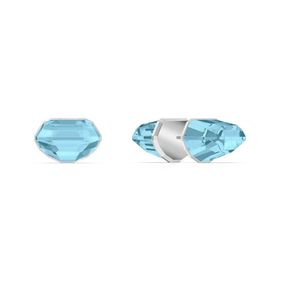 Aros Swarovski Stud Lucent Azul Individual