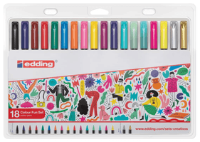 Set de marcadores edding colour fun 18 colores