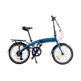 Bicicleta Eléctrica E-Bike Kany C20 Plegable Azul + Casco de REGALO