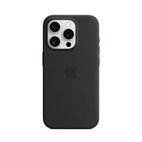 Funda de silicona iPhone 15 Pro con MagSafe - Black