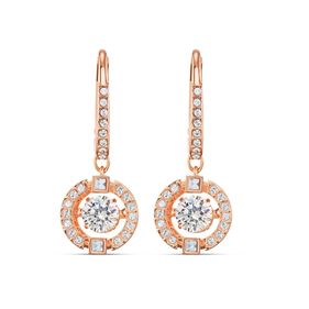 Aros Swarovski Sparkling Dance Blanco  Baño tono Oro Rosa  BLANCO