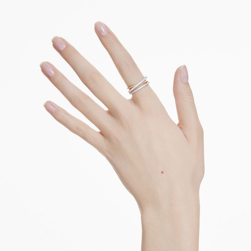 Anillo Hyperbola Tallas mixtas Blanco Combinación de Combinación de acabados metálicos