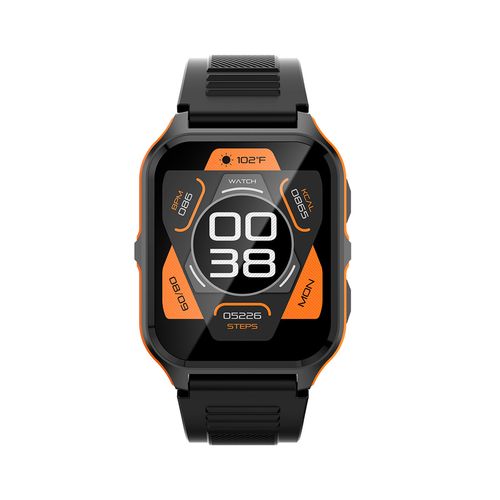 Smartwatch Colmi P73 Silicona Camuflado Negro y Naranaja