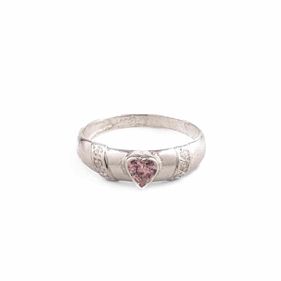 Anillo Carmín de Plata 925 Eternity Love con Cristal Rosa