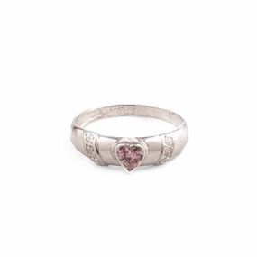 Anillo Carmín de Plata 925 Eternity Love con Cristal Rosa