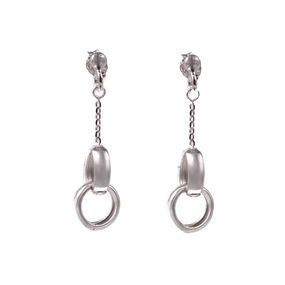 Aros Carmín de Plata.