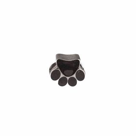 Charm Carmín Patita Plata y Negro