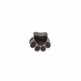 Charm Carmín Patita Plata y Negro