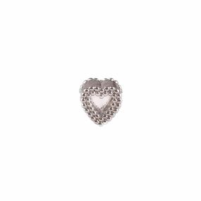 Charm Carmín Corazón de Plata