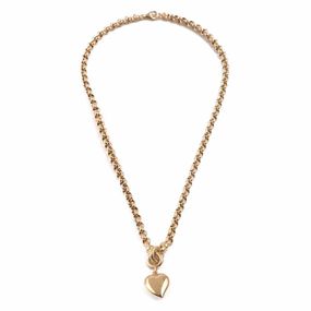 Collar de Plata 925 Venice con Baño Dorado y Corazón