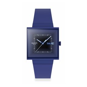 Reloj Swatch Squarely Blacklight de Silicona SO34N700