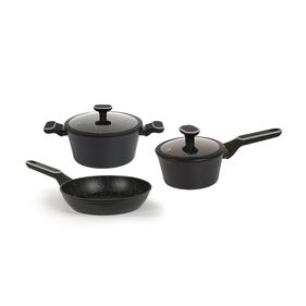 Set de Batería Carol 3 Piezas Antiadherente Negro