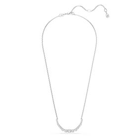Collar Swarovski Matrix, Degradado De Tallas Redondas, Blanco, Baño De Rodio