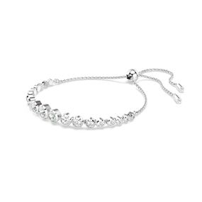 Pulsera Swarovski Tennis Imber, Tallas Redondas Combinadas, Blanca, Baño De Rodio