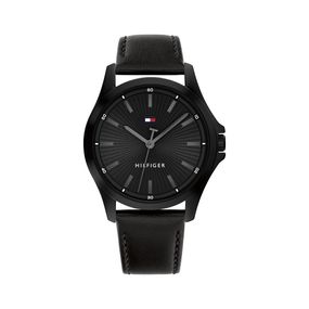 Reloj Tommy Hilfiger 1792190 de Cuero Negro