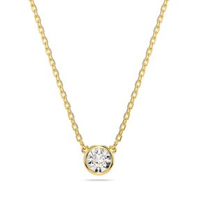Colgante Swarovski Imber, Talla Redonda, Blanco, Recubrimiento Tono Oro