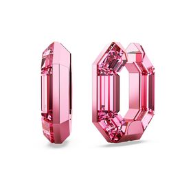 Pendientes de Aro Swarovski Lucent, Forma Octagonal, Pequeños, Rosas