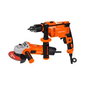 Kit Daewoo Amoladora Angular 750 w + Taladro Percutor 550 w KITDAAG+DAID