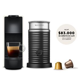 Cafetera Nespresso Essenza Mini C + Aeroccino Espumador Blanca