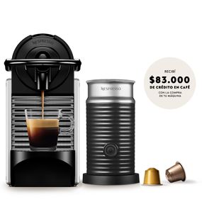Cafetera Nespresso Pixie Silver + Aeroccino