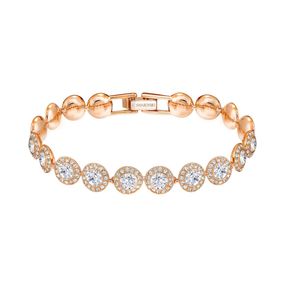 Pulsera Swarovski Angelic Blanco - Baño de Oro Rosa