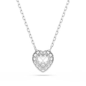 Colgante Ariana Grande X Swarovski, Tallas Mixtas, Corazón, Blanco, Baño De Rodio