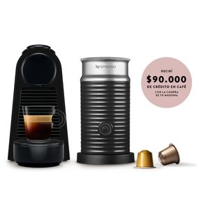 Cafetera Nespresso Essenza D Mini + Aeroccino Negra