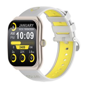 Smartwatch Colmi P86 con correa de silicona amarillo