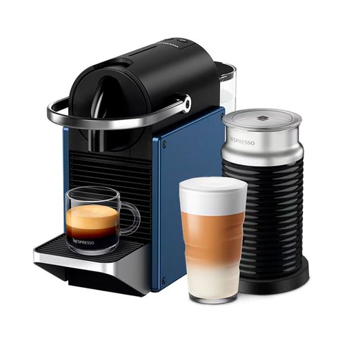 Cafetera Nespresso Pixie Azul + Aeroccino